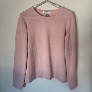 wendy b baby pink cashmere sweater